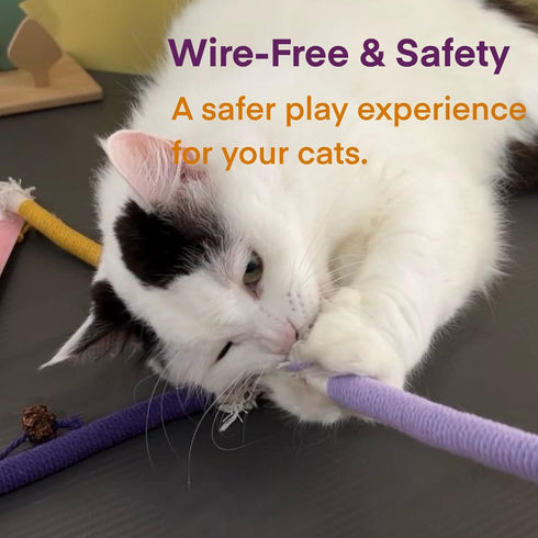Fokauiwo 3 Pack 1 Cat Toys for Indoor Cats, Kitten Toys for Indoor Kittens, Catnip Rope Chew Toys for Teeth Cleaning