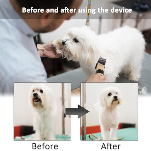CR8GR8 Dog Grooming Clippers, Hair Clipper Combs Guides, Low Noise Professional Pet Attachments Replacement Guards