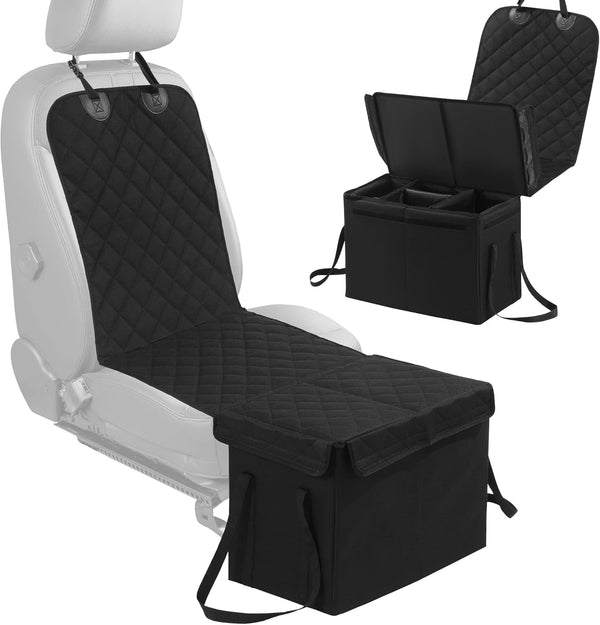 HOMBYS Back Seat Extender for Dogs,Dog Car Seat Cover with Storage Car