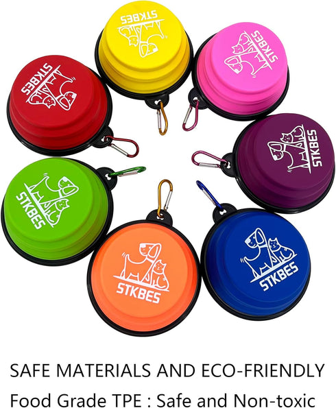 Collapsible Dog Bowl, 10 Pack, Portable and Reusable for Indoor and Outdoor Activities