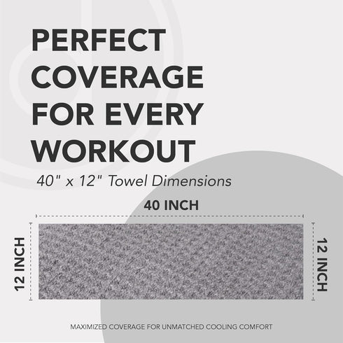 2 Pack 44x16.5 Microfiber Cooling Towels for Neck and Face - Mesh Quick Dry Gym Towels for Working Out with Waterproof