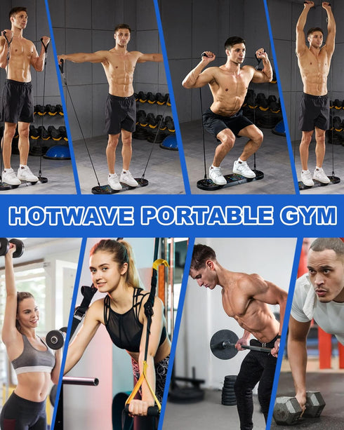 HOTWAVE Push Up Board Fitness - Portable Foldable 20 in 1 Push Up Bar for Home Gym Strength Training