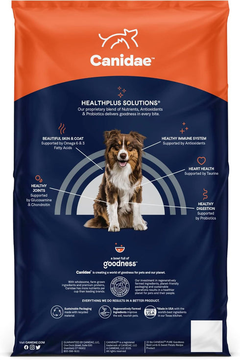Canidae PURE Limited Ingredient Dry Dog Food, Lamb and Pea Recipe, 4 Pounds, Grain Free