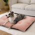 Magshion Medium Dog Bed - Non-Slip Bottom, Warming Cozy Soft Pet Sofa Bed, Machine-Washable, 34.5"x26"x5.5", Beige