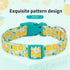 Adjustable Lightweight Cute Dog Collar for Girl Female Boy Dogs, Soft Summer Collar with Lemon Design for Small Medium
