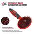Tuff Pupper Round Bristle Soft Brush for Dogs and Cats | Gentle Grooming Tool for Short or Long Hair | Soft Pin for