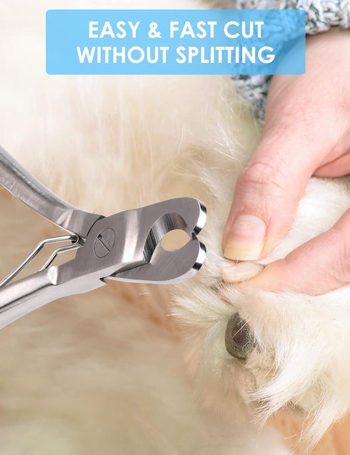 Trimmer Gobeigo Upgrade Wide Open Dog Nail Clippers for Large Dogs Cut Like Butter, Heavy Duty Dog Nail Full Metal