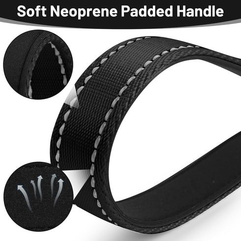 Short Dog Leash 2 ft, 24 Inches Traffic Leashes for Dogs, Heavy Duty Nylon Reflective Lead with Padded Handle