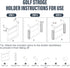 Xykzra Strollers,16-Club 12-Ball Golf Stroller Attachment - Universal Steel Golf Club Holder for & Capacity