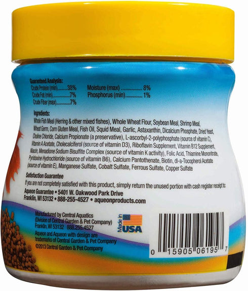 Aqueon Color Enhancing Betta Food Pellets, 3 Pack, 0.95 Ounces Per Container