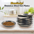 Hamiledyi 12 Pcs Stainless Steel Cat Bowls - Replacement Plates for Whisker Fatigue Relief