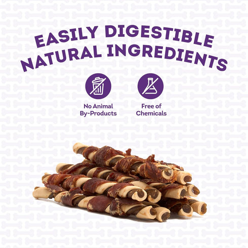 IncrediChews Stick with Duck Meat Wrap Dog Chew Treats, 10 Count, 1 Pack