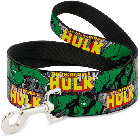 Dog Leash The Incredible Hulk Action Poses, Stacked Comics, 4 Feet Long, 0.5 Inch Wide