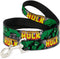 Dog Leash The Incredible Hulk Action Poses, Stacked Comics, 4 Feet Long, 0.5 Inch Wide