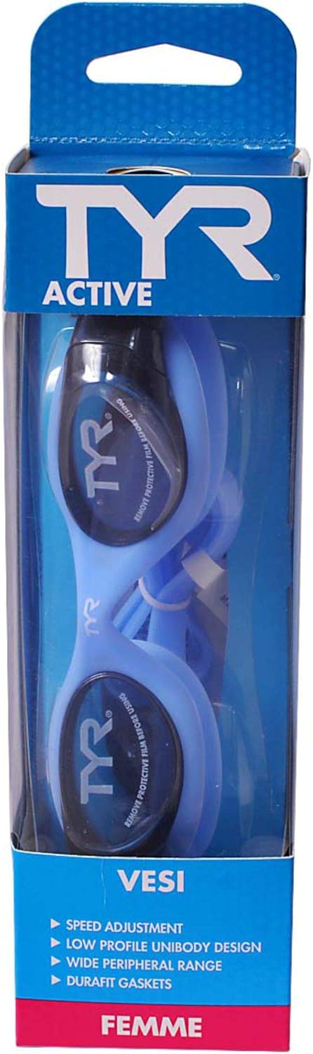 TYR Vesi Femme Goggles, Smoke/Blue, One Size
