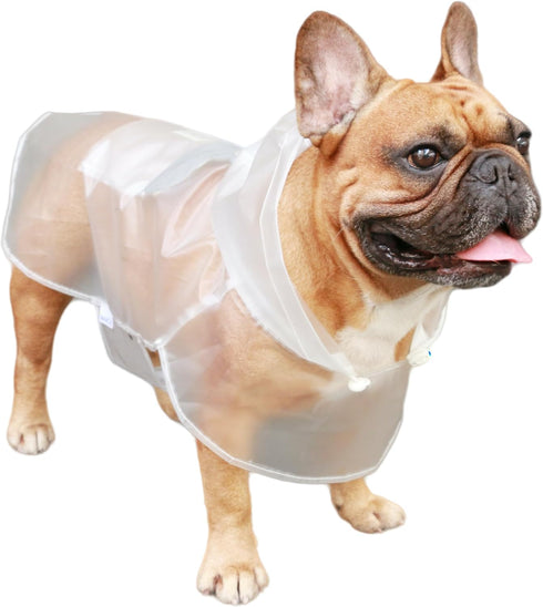 iChoue Dog Raincoats, Packable Lightweight Rain Jacket with Reflective Straps, Adjustable Poncho for Medium Dogs