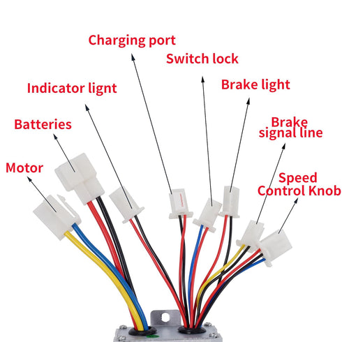 Motor Speed Controller 36v 500w for E Bike, Bicycle, Tricycle Brush Motor Control Box