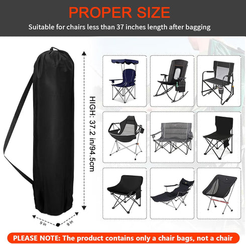 37.2 Inches, 1 Pack Large Camping Chair Bag Replacement for Coleman, Camp Folding Chair Bags, Lawn Chair Bag