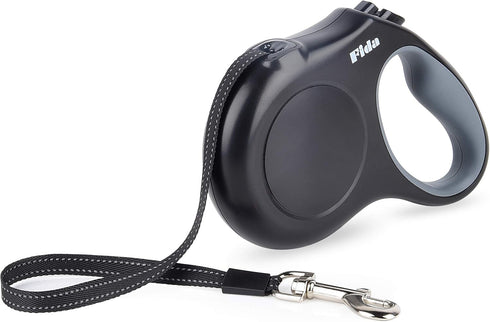 Fida Retractable Dog Leash, 16 ft Dog Walking Leash for Small Dogs up to 26 lbs, 360° Tangle Free, Black