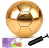 OKWUYiK Size 3 4 5 Glitter Pink Gold Purple Soccer Ball with Pump