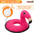 Squeaky Dog Toys, Floating Dog Toys for Indoor or Outward Play, Swim Ring Design Interactive Dog Gifts for Small and Medium Dogs - Flamingo