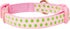 Blueberry Pet Adjustable Flocking Dog Collar with Silk Flower, Baby Pink Polka Dot, Large
