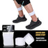 Youth Soccer Shin Guard Straps - 4 PCS Adjustable Elastic Shin Straps for Kicking, Running, Cycling, Black and White