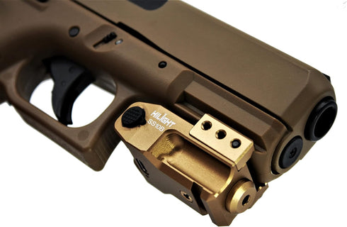 HiLight SS10B Blue Laser Tactical Sight for Pistols, Low Profile Military Grade Anodized Aluminum Body TAN, Micro USB