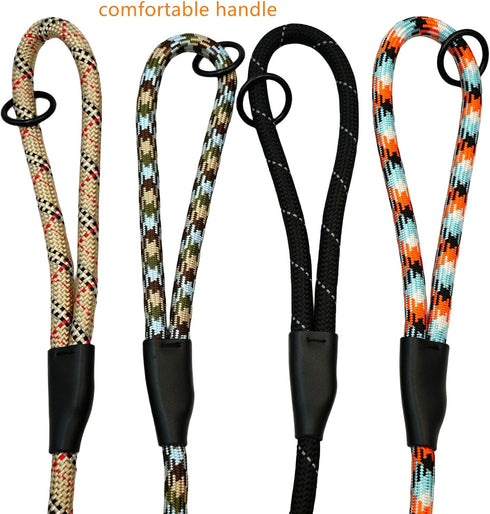 Carabiner Dog Leash 6ft, Durable Nylon Rope with Aviation Aluminum Carabiner, Reflective for Small Medium Large Dogs