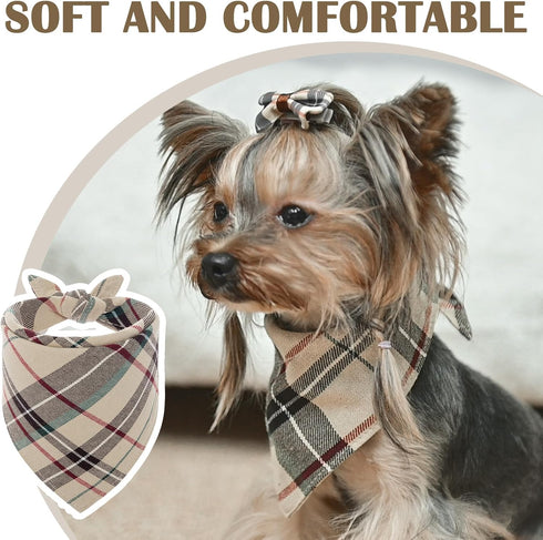 PUPTECK Leather Dog Collar for Small Dogs - XS Puppy Collar Bandana Accessories for Cats and Dogs