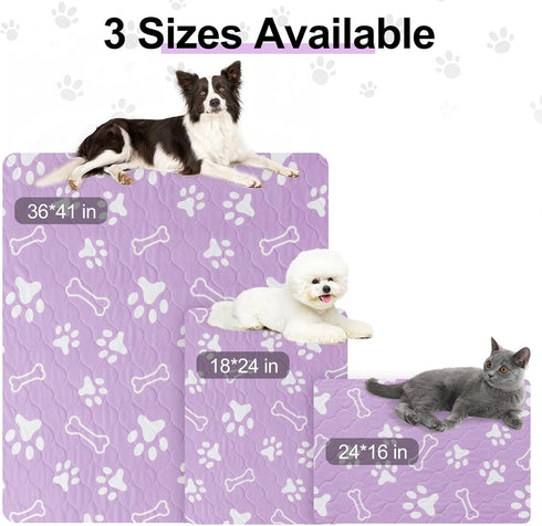 8 Pack 18" 24" BEAUTYZOO Washable Pee Pads for Dogs, Reusable Puppy Pads for Potty Training, Waterproof Super Absorbent