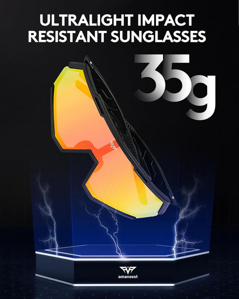 UV Protection Cycling Sunglasses for Men and Women, Impact Resistance Z87.1 for Construction