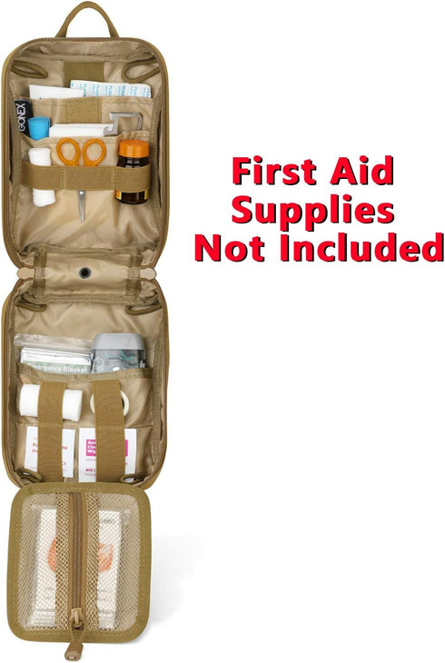 Gonex MOLLE Medical Pouch - EMT First Aid Rip-Away Tactical Utility Pouch for Outdoor Activities (Bag Only)
