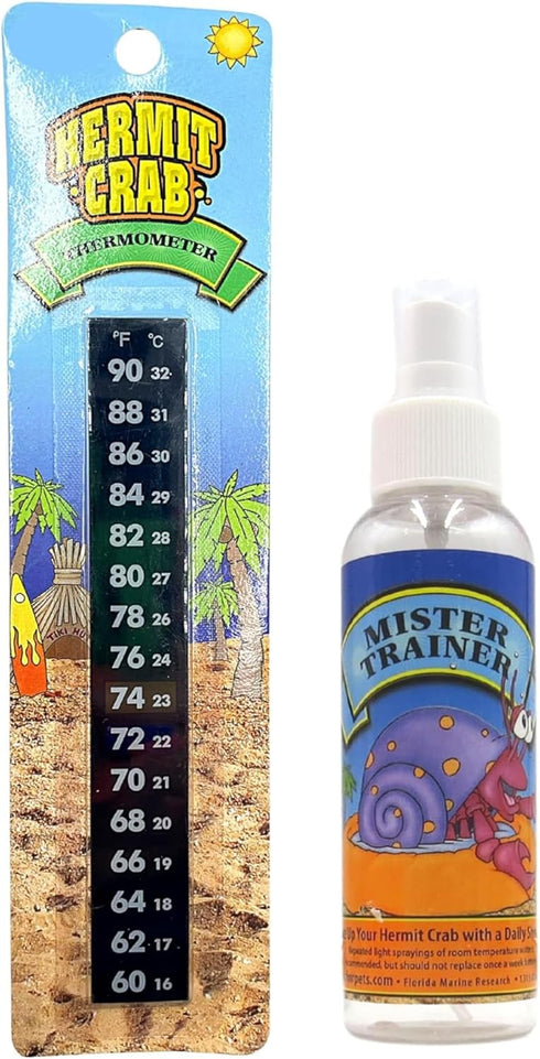 Needzo Ultimate All-in-One Hermit Crab Starter Kit, Neon Plastic Cage, Thermometer, Food, Treats, Trainer Bottle