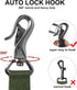 TwoEar 5FT 1IN Strong Green Dog Leash, 2 Padded Handles, Traffic Handle for Extra Control, Reflective Lead for All Dogs