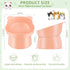 Zhehao 4 Pcs Elevated Cat Bowls Plastic Raised Cat Bowl 15 Degrees Tilted Raised Pet Food and Water Bowls Cute Anti Vomit Food Dishes Pet Feeders for Cats and Small Dogs (Bear)
