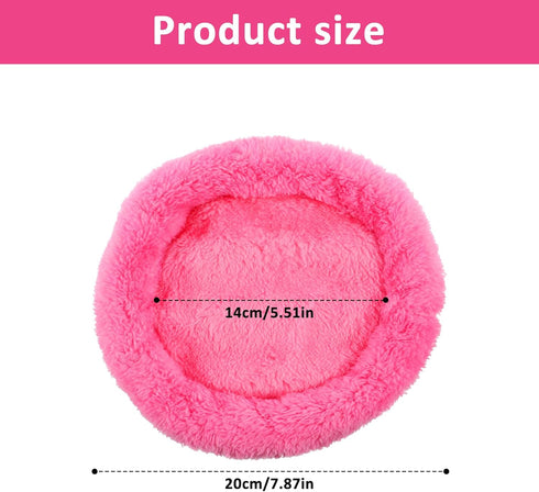 Azefnuhk 7.87" 5.51" Cozy Warm Guinea Pig Bed, x Outer Inner Diameter Hamster Beds with Plush, Machine Washable Small