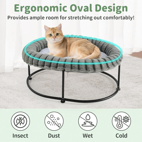 Hammock 23 17 8.3 Sunhoo Elevated Cat Bed for Indoor Cats Raised Kitten Large High Puppy Cot Off Floor Self-Supporting