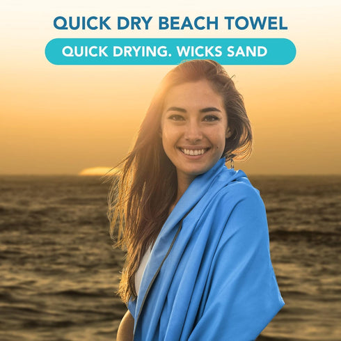 Youphoria Microfiber Travel Towel - Fast Drying Lightweight Quick Dry Towel for Camping, Beach, Backpacking, Hiking &