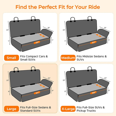 URPOWER Dog Car Seat Cover for Back Seat, Waterproof Car Seat Protector for Child Carseat & Pets, Nonslip Car Seat