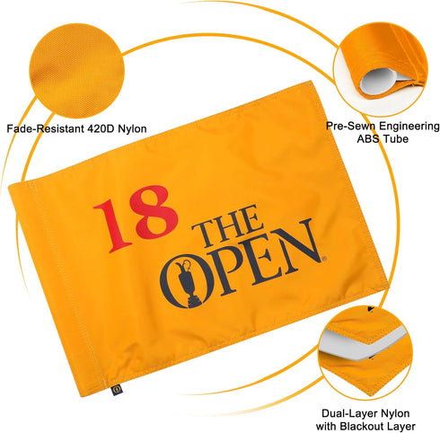 Standard Themed Golf Flag - 14x20 Inch, 420D Nylon Double-Sided Silk-Screen for Practice Putting Green