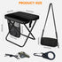 Haenaeg 3 3-in-1 Portable Folding Camping Stool with Side Pockets, Lightweight Foldable Camping Stool with Whistle