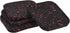 uxcell Treadmill Mat - 3.9"x3.9" Exercise Equipment Mat for Floor Protection and Sound Reduction (Black Red)