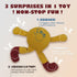 Squeaky Dog Chew Toy Teething Interactive Plush Stuffed Toys with Squeaker Crinkle Paper for Small Medium Breed Tough