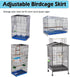 ASOCEA Large Bird Cage Cover, Adjustable Soft Nylon Mesh Seed Catcher Skirt Guard for Parrot Parakeet Macaw (White,
