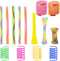 42 Pieces Cat Spring Toys Set, Colorful Interactive Cat Toy and Tube for Indoor Cats, Flexible Plastic Coil for Kittens