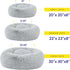 Dog & Cat Bed: Round Faux Fur Pet Bed, Plush Cozy Calming Donut Bed for Small Pets, Soft Comfortable Cushion for