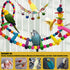 Parakeet Toys, 7 Pcs Colorful Bird Toys for Pet Bird Cage, Hammock, Swing, Chewing Toy, Mirror, Perch
