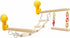 Wood Window Bird Perch Toy with Suction Cup, Climbing Ramp Ladder Platform for Parrots, Budgies, Finches