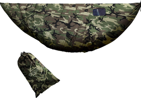 Onewind Premium Wind Sock for Hammock, Lightweight Wind-Resistant Underquilt Protector, Camouflage